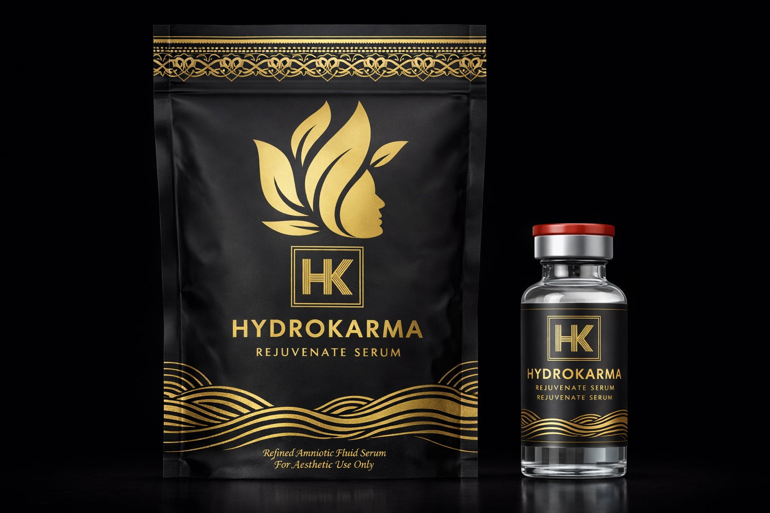HydroKarma Rejuvenate Serum pouch and vial